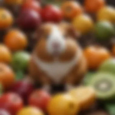 Fruits That Guinea Pigs Can Enjoy A variety of fruits safe for guinea pigs, artfully arranged