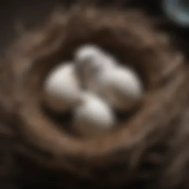 Nest of doves with eggs