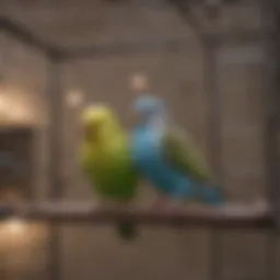 Spacious and well-designed budgerigar cage
