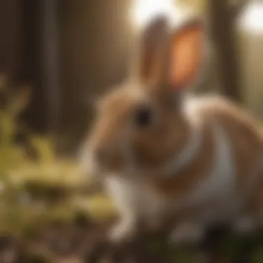 Rabbit in a clean and safe environment to promote ocular health