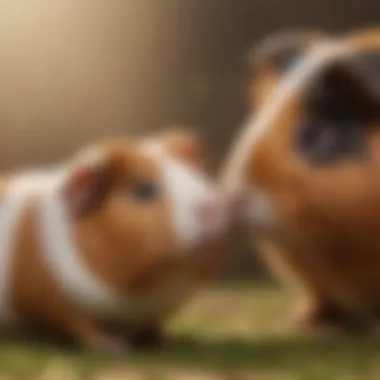 Building a Relationship with Your Guinea Pig A guinea pig interacting playfully with its owner, demonstrating the bond between them.