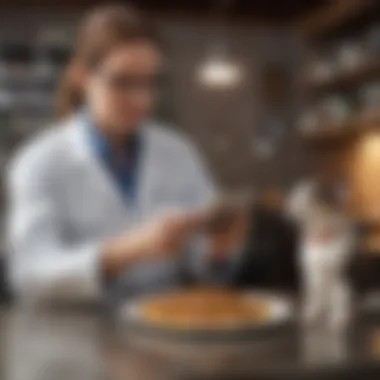 Consulting a Veterinarian on Pet Nutrition Pet owner consulting a veterinarian about diet