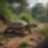 A lush landscape showcasing natural vegetation for leopard tortoises