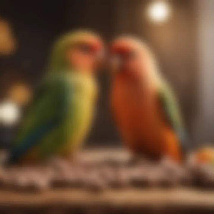 Graph showing the health benefits of a balanced diet for lovebirds