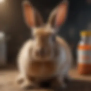 Rabbit Treatment with Meloxicam A rabbit receiving meloxicam treatment