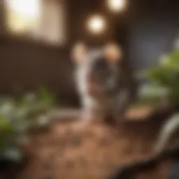 Curious mouse exploring its environment