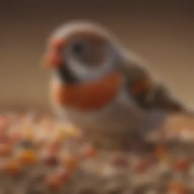 Variety of seeds and grains for zebra finches