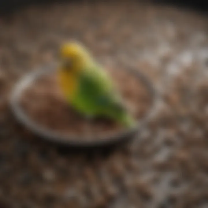 Variety of parakeet pellets displayed in a bowl