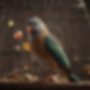 Close-up of materials used in constructing pet bird cages.