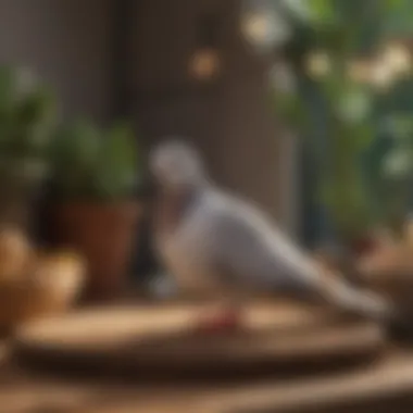 Creating a Happy Home for Your Dove A cozy dove habitat setup showcasing the essentials for a happy dove life.