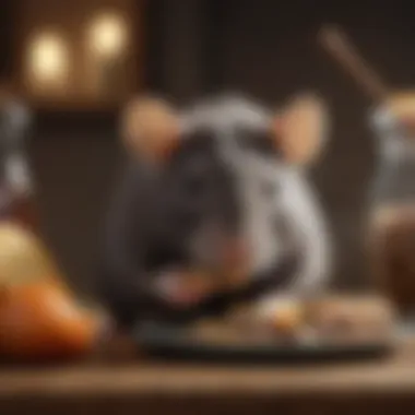 A pet rat enjoying a healthy meal, demonstrating the importance of proper feeding