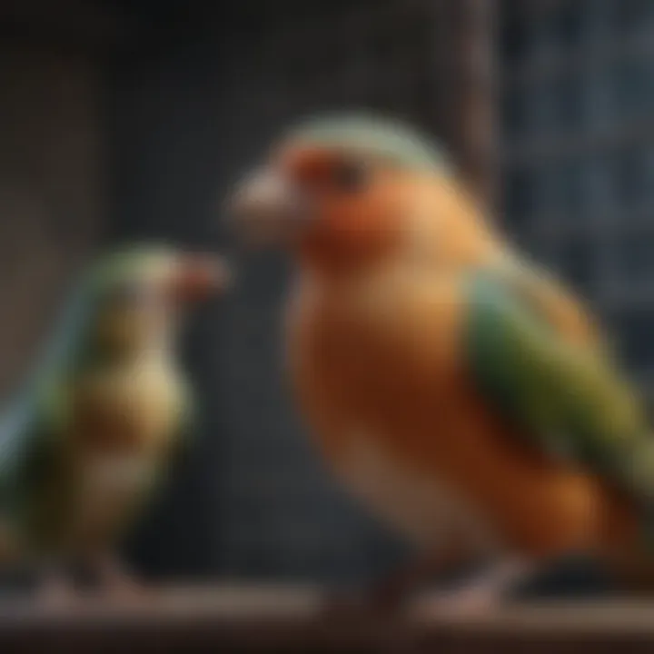 Close-up of high-quality materials used in constructing a Quaker bird cage.