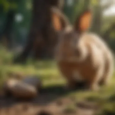 Various safe chewing materials suitable for rabbits