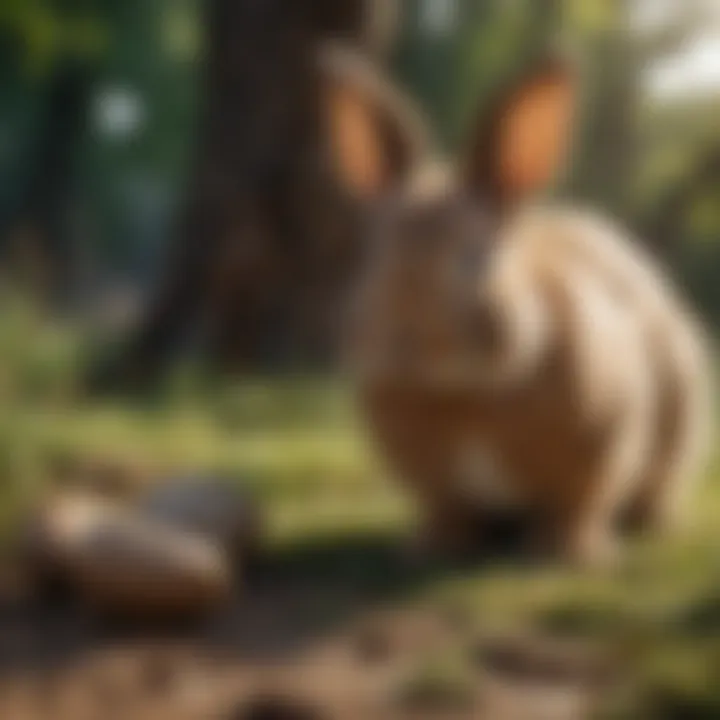 Various safe chewing materials suitable for rabbits