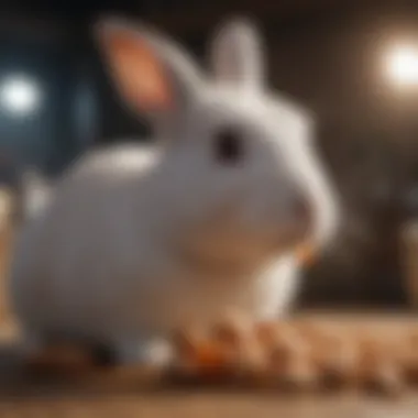 An infographic illustrating the benefits of a varied chewing diet for rabbits