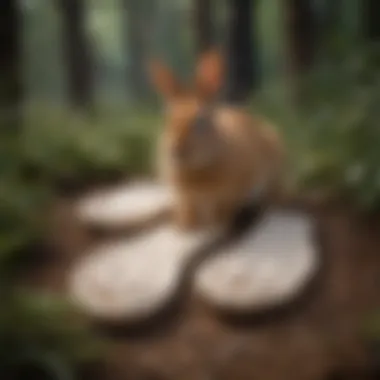 Healthy Rabbit Feet Pads in Natural Environment Healthy rabbit feet with well-maintained pads in natural setting.
