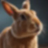 Rabbit displaying abnormal head tilt due to torticollis