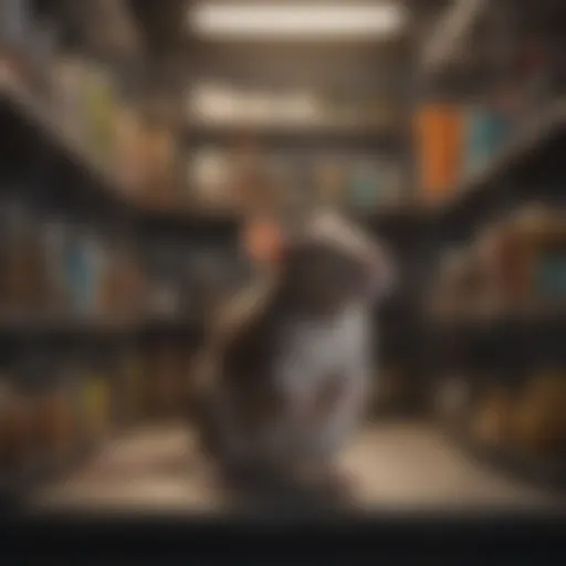 A well-designed rat cage showcasing multiple shelves