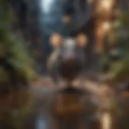Insightful depiction of a rat navigating through its environment