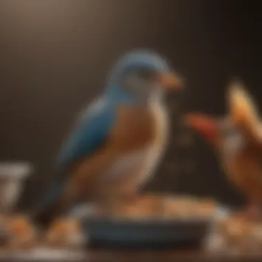 Essential Hygiene Practices for Bird Food Dishes Illustration of hygiene practices for bird food dishes