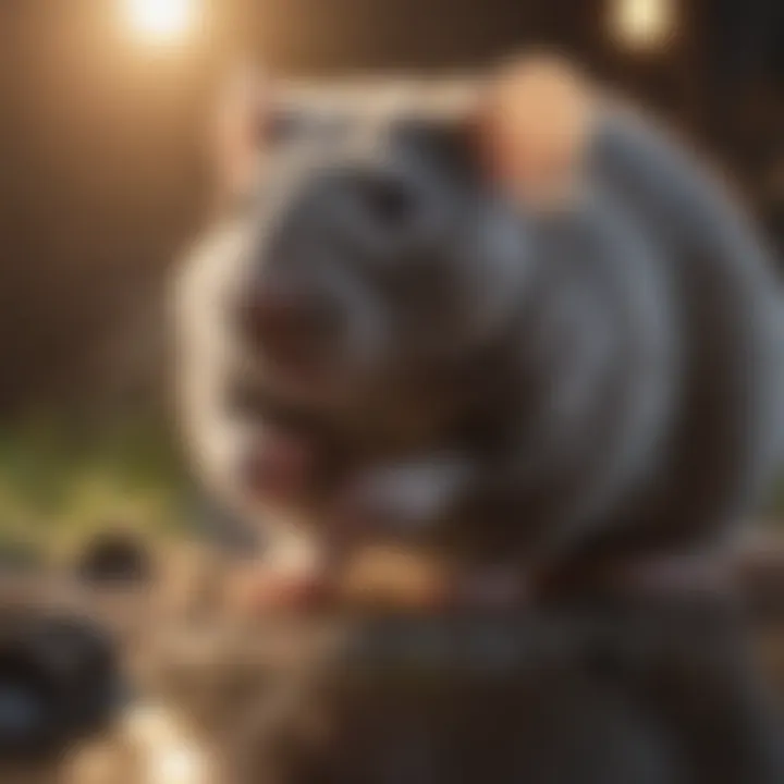 Rat in a clean habitat, emphasizing preventive care