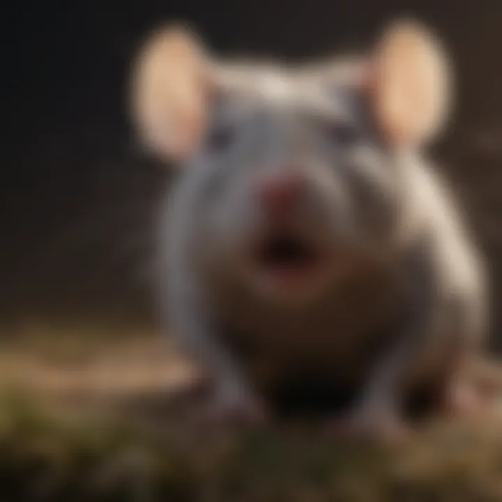 A rat sneezing, showcasing respiratory reaction