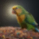 Colorful parakeet pellets showcasing a variety of nutrients