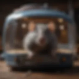 A stylish and spacious rat carrier with ventilation holes