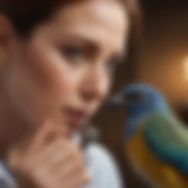 Veterinarian Examining a Bird A veterinary professional examining a bird with a stethoscope
