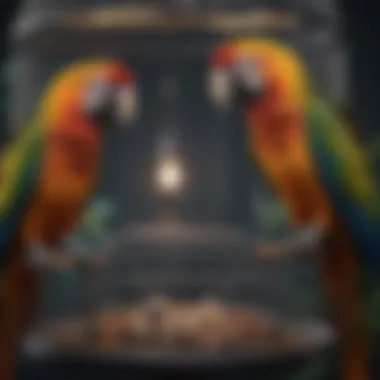 Elegant Macaw Parrot Cage Arrangement Luxurious macaw parrot cage setup