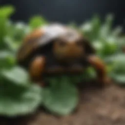 A variety of leafy greens suitable for box turtles