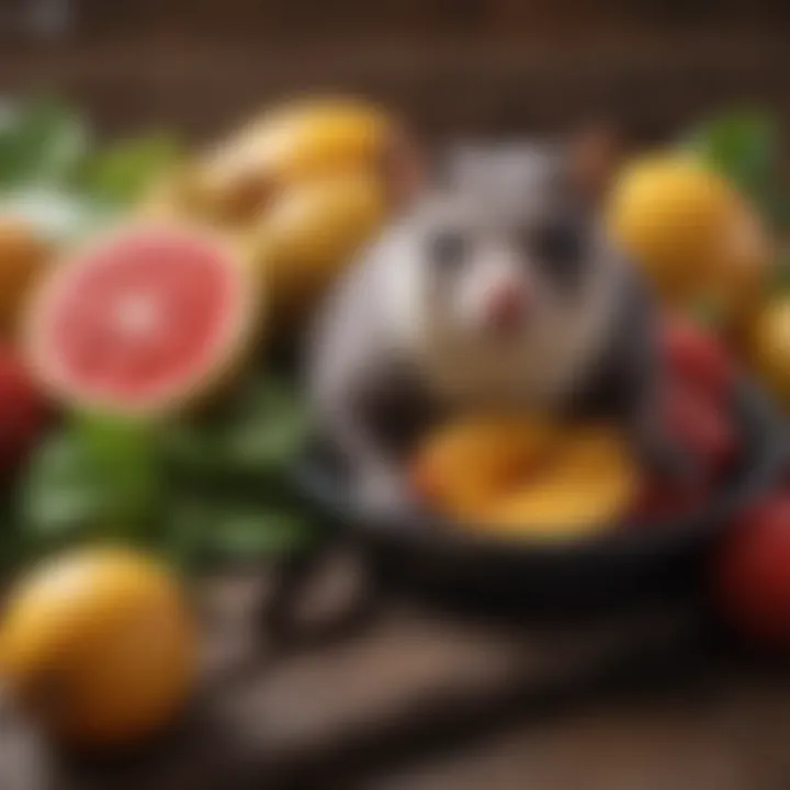 A vibrant assortment of fresh fruits for sugar gliders