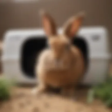 Effective Litter Box Training Tips An infographic illustrating effective litter box training tips for rabbits