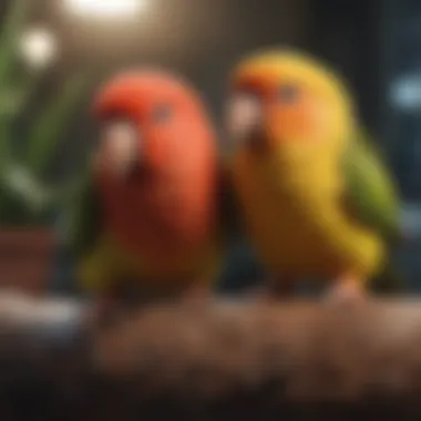 A serene environment demonstrating the ethical considerations for sourcing pocket parrots.