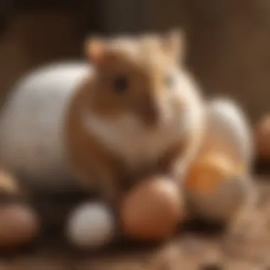 Mammal Parental Care for Eggs A small mammal caring for its eggs
