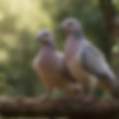 Social Interactions of the Ringed Necked Dove Ringed necked dove interacting playfully with its mate