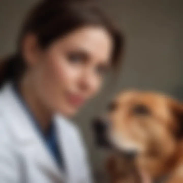 A compassionate interaction between a veterinarian and a pet owner