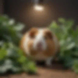 A vibrant selection of fresh leafy greens for guinea pigs