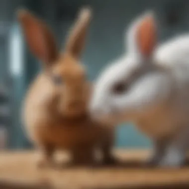Veterinary Examination for Rabbits Rabbit receiving veterinary examination