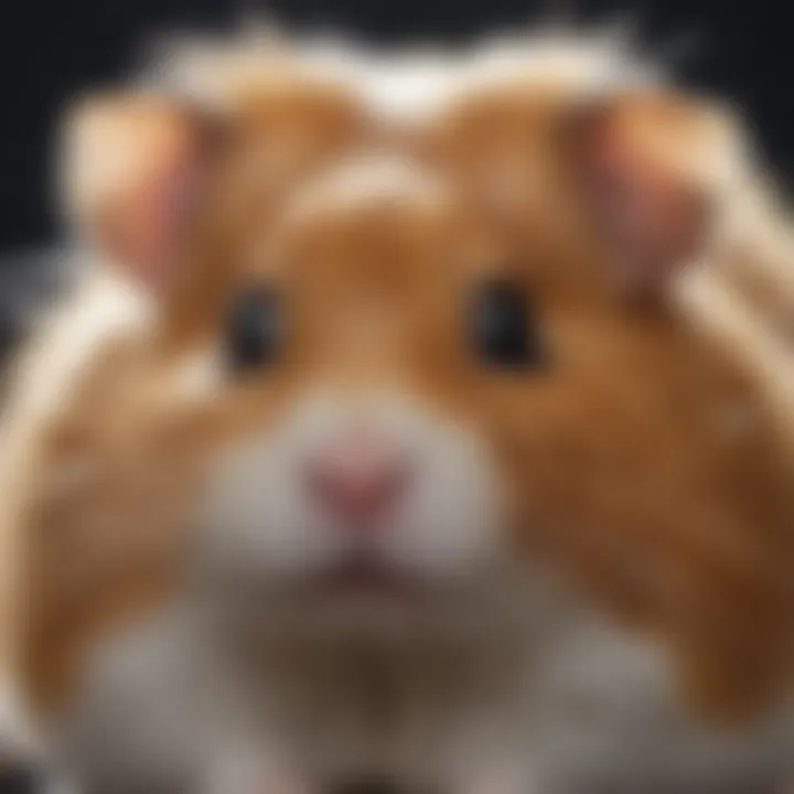 Close-up of wet tail condition in hamsters