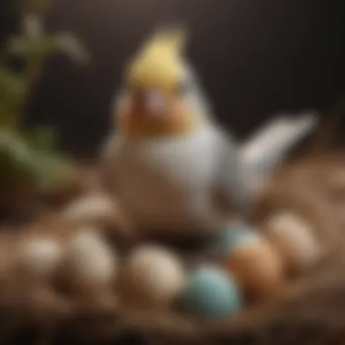 Cockatiel Nesting Behavior A cockatiel nest with eggs