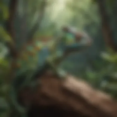 Natural Habitat Illustration An illustration of the natural habitat of the veiled chameleon, highlighting its environment.