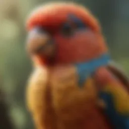 A variety of colorful birds in a sanctuary