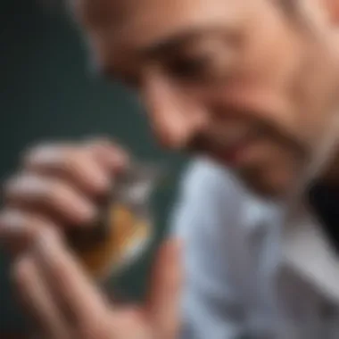 A veterinarian examining a bird's nails